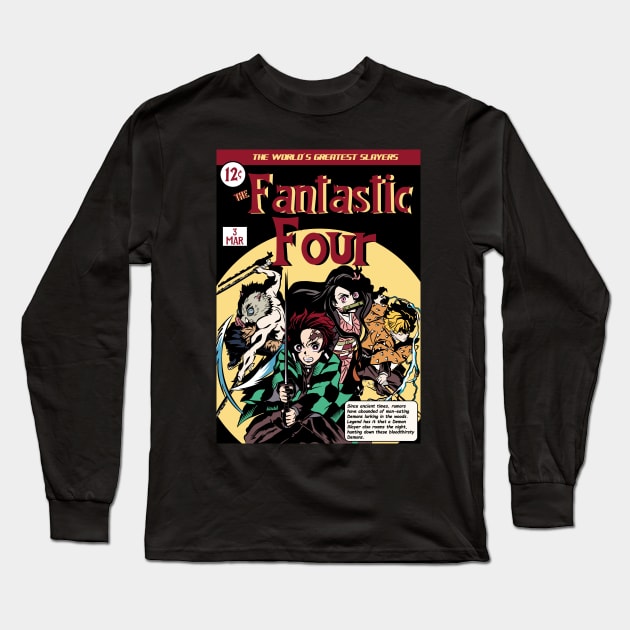 DEMON SLAYER: THE FANTASTIC FOUR COMIC Long Sleeve T-Shirt by FunGangStore